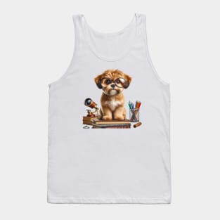 Cute Dog Leaping Into Reading Leap Day 2024 Tank Top